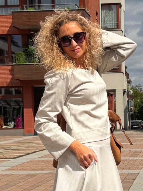 Tunika béžová kostička