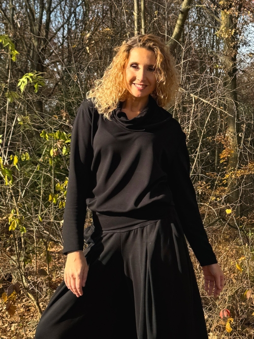 Rolák s pružným pasem černý