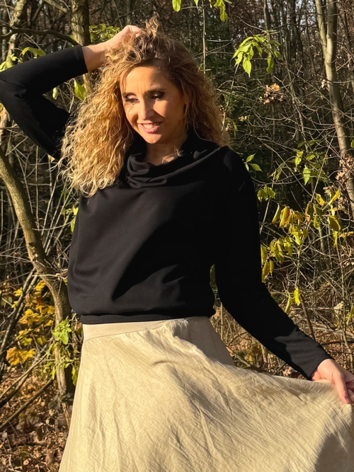 Rolák s pružným pasem černý