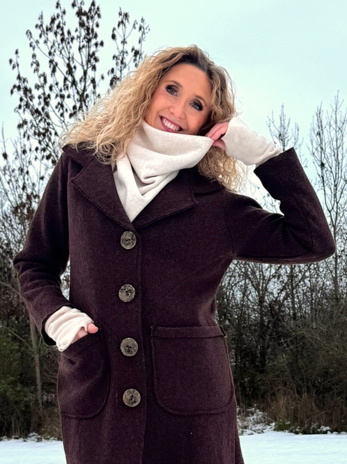 Fleesový rolákový nákrčník světlý