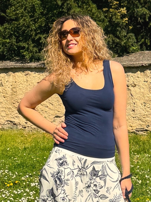 Tričko bez rukávů tmavě modré