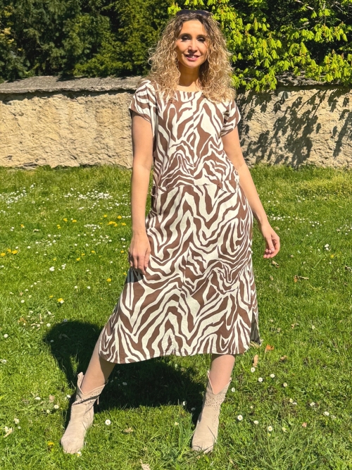 Rovné šaty s kapsičkami safari