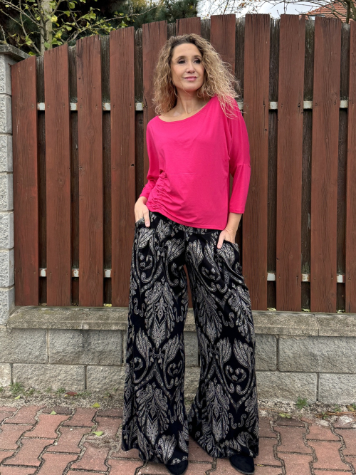 Kalhotová sukně černo-bílá
