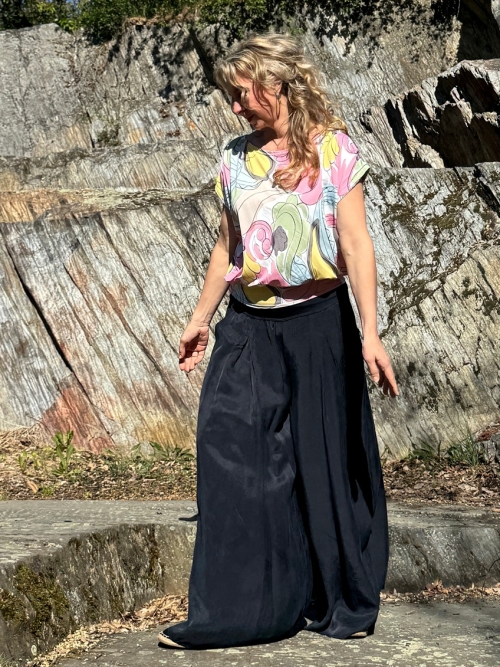 Kalhotová sukně deep indigo