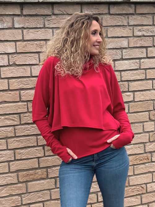 Červený volný rolák