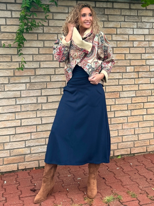 Zvonová sukně modrá