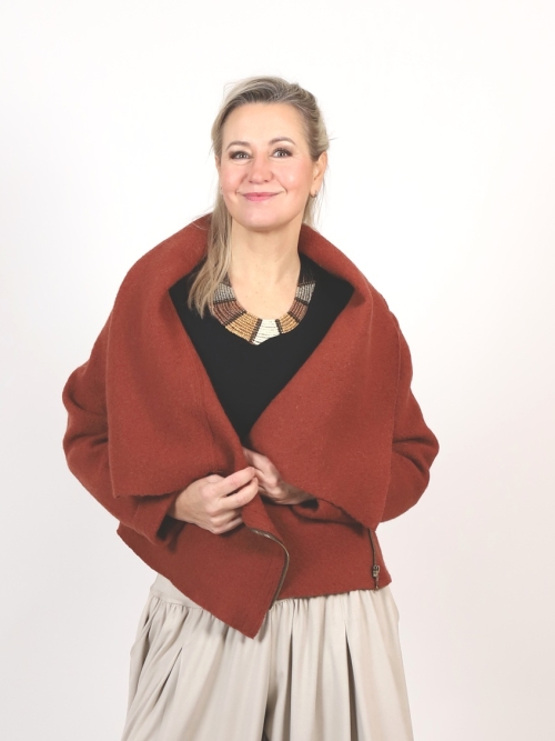 Křivák z pařené vlny měděný