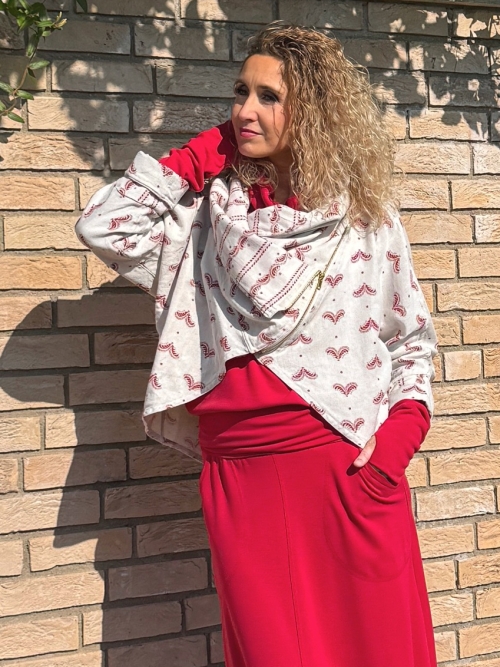 Kabátek netopýr lněný