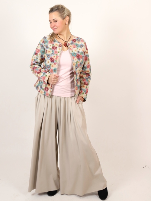 Kalhotová sukně semišová šedá