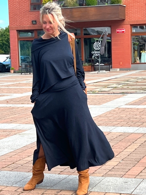 Šatový komplet antracit melange
