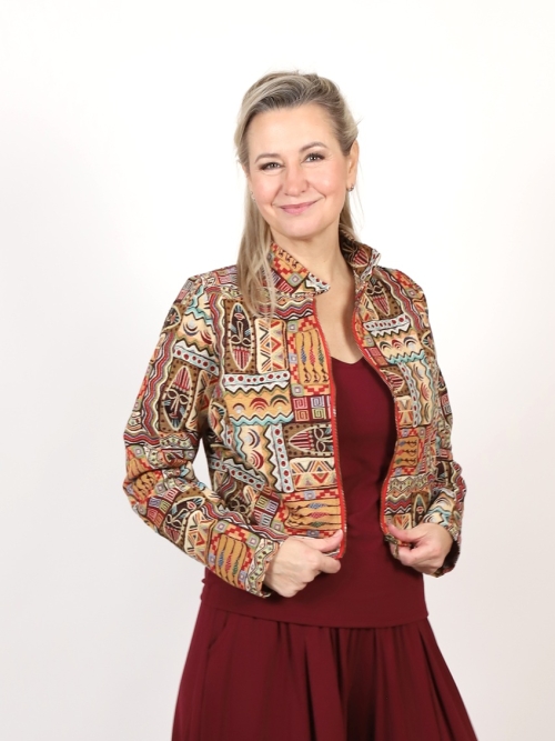 Sáčko na zip pasové africký vzor