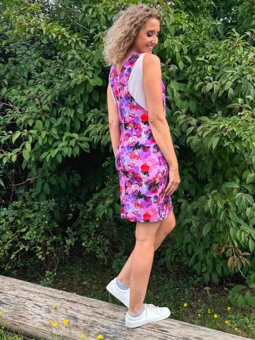 Fialová šatová sukně - krátká