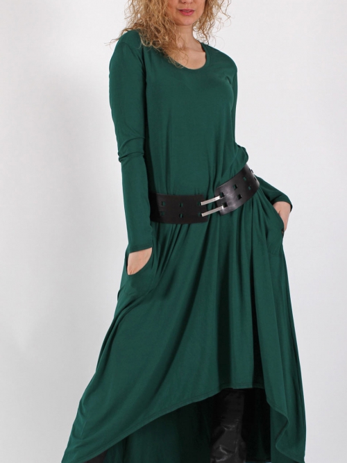 Šaty se zvonovou sukní zelené